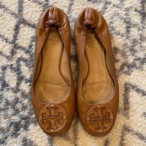Authentic Tory Burch brown Reva flats